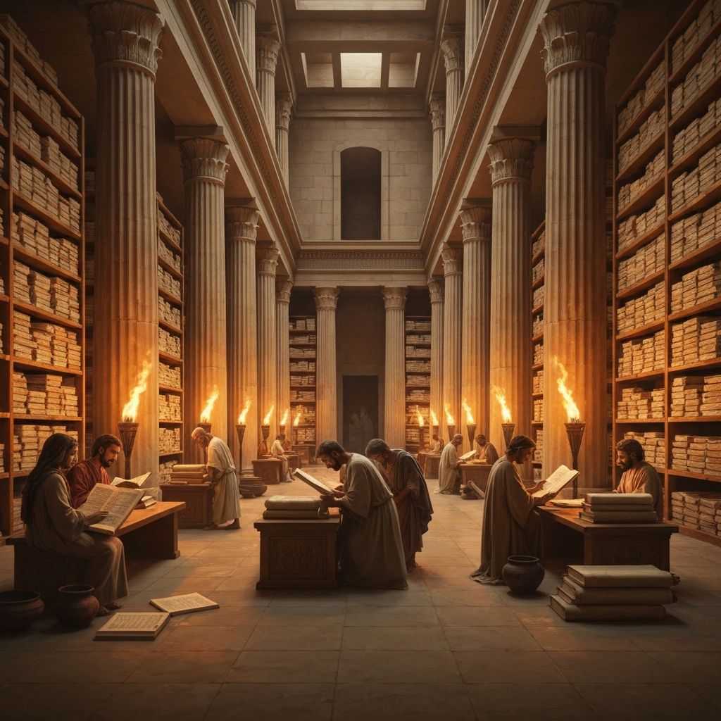 Artistic reconstruction of the Library of Alexandria