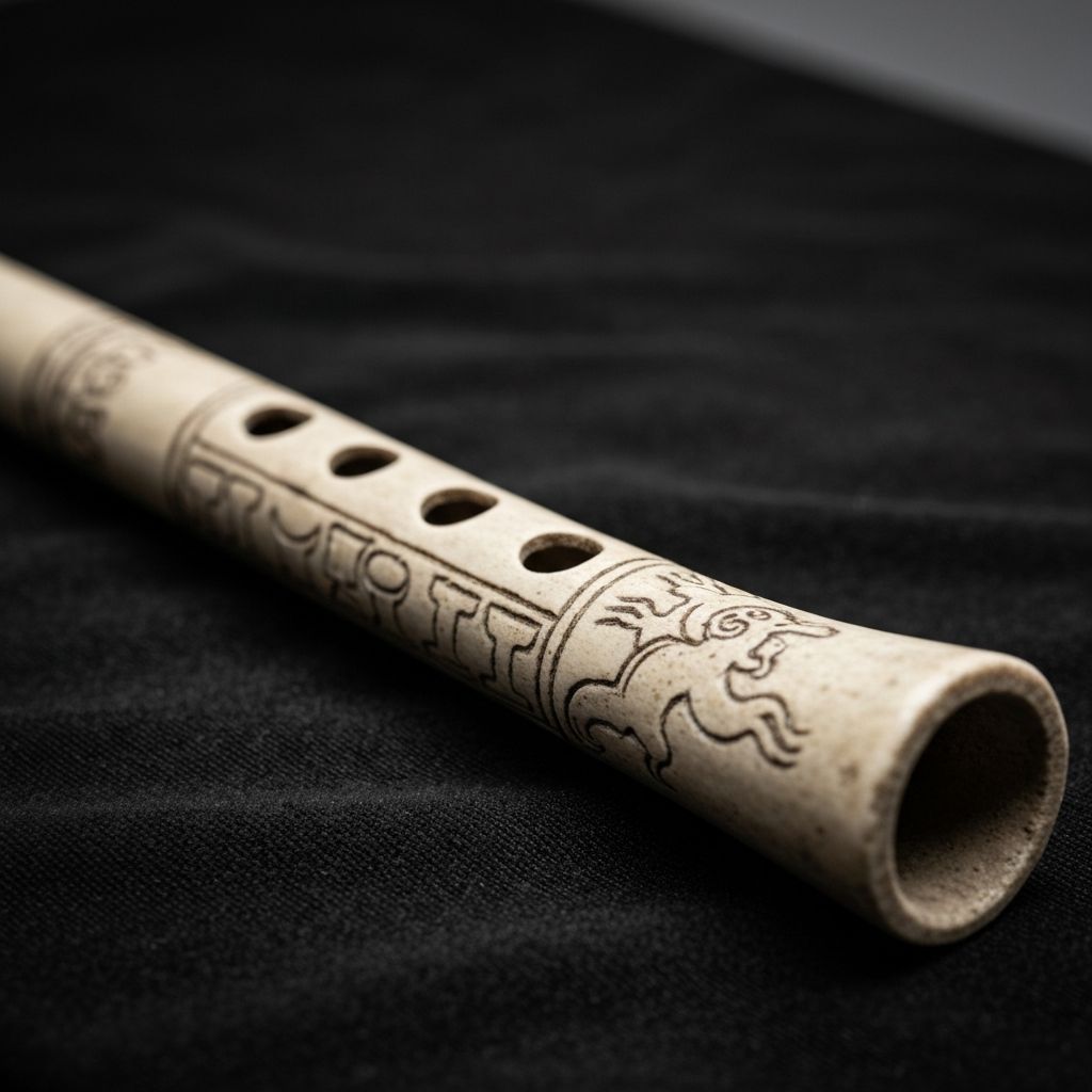 Ancient bone flute artifact