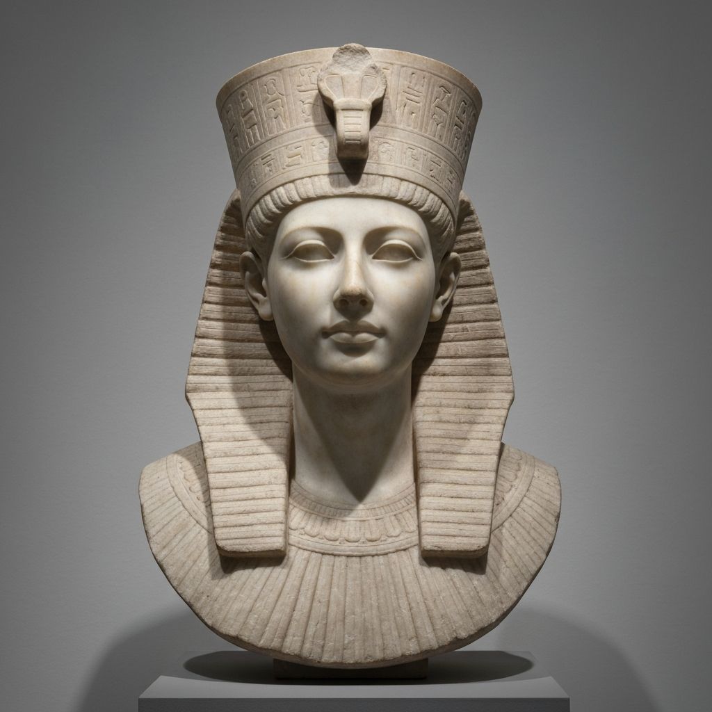 Marble bust of Cleopatra